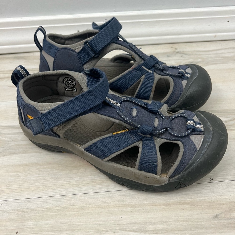 Keen Blue and Gray Sandals with Protective Toe Cap